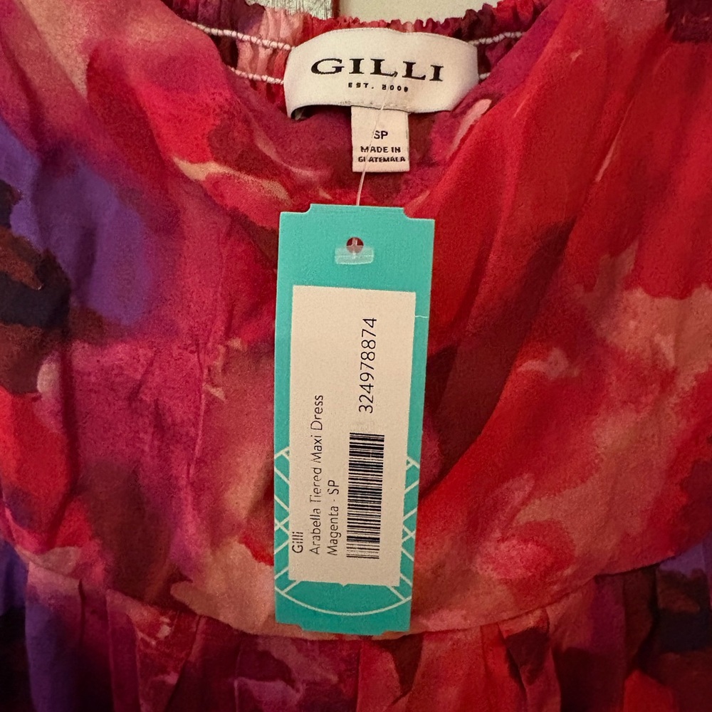 Gilli Red and Pink Spaghetti Strap Sundress - Picture 2 of 2